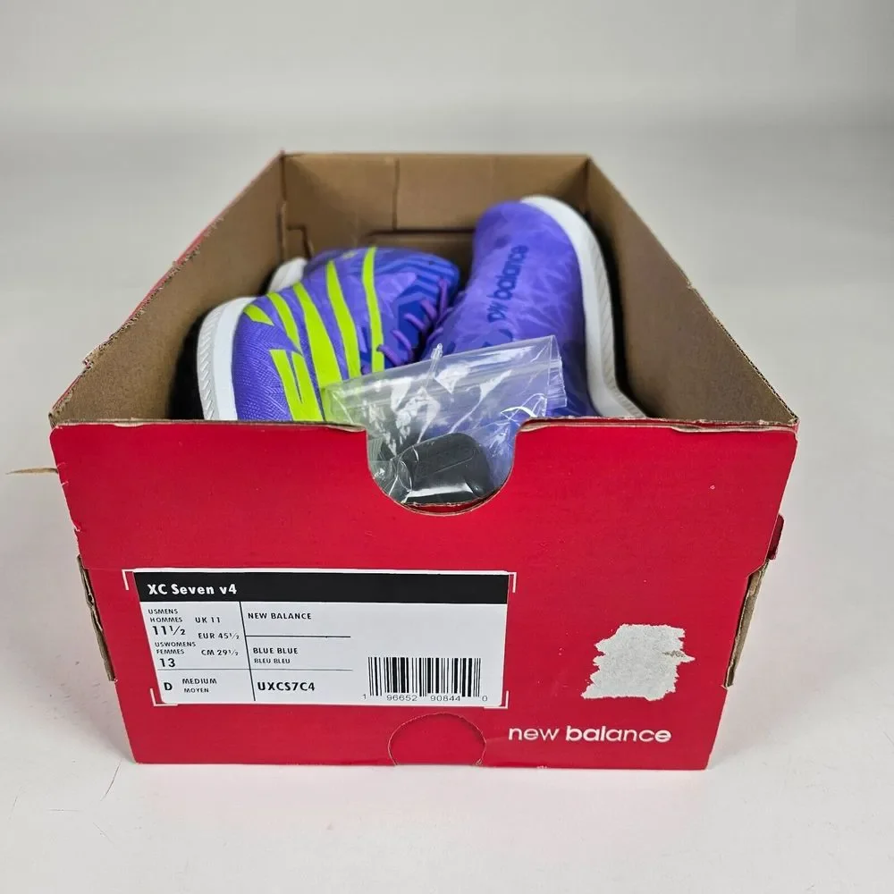NWB Balance Men's 11.5 XC Seven V4 Indigo Blue Cross Country Run Spike Shoes - Picture 15 of 15